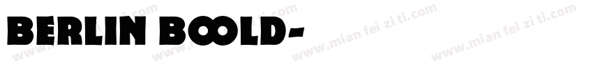 Berlin Bold字体转换